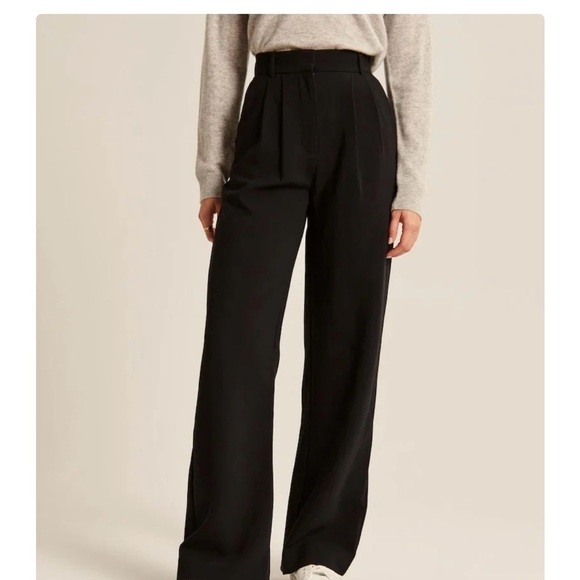 Daisy Grace- Black Wide Leg High-Waisted Trouser Pant - Picture 2 of 7
